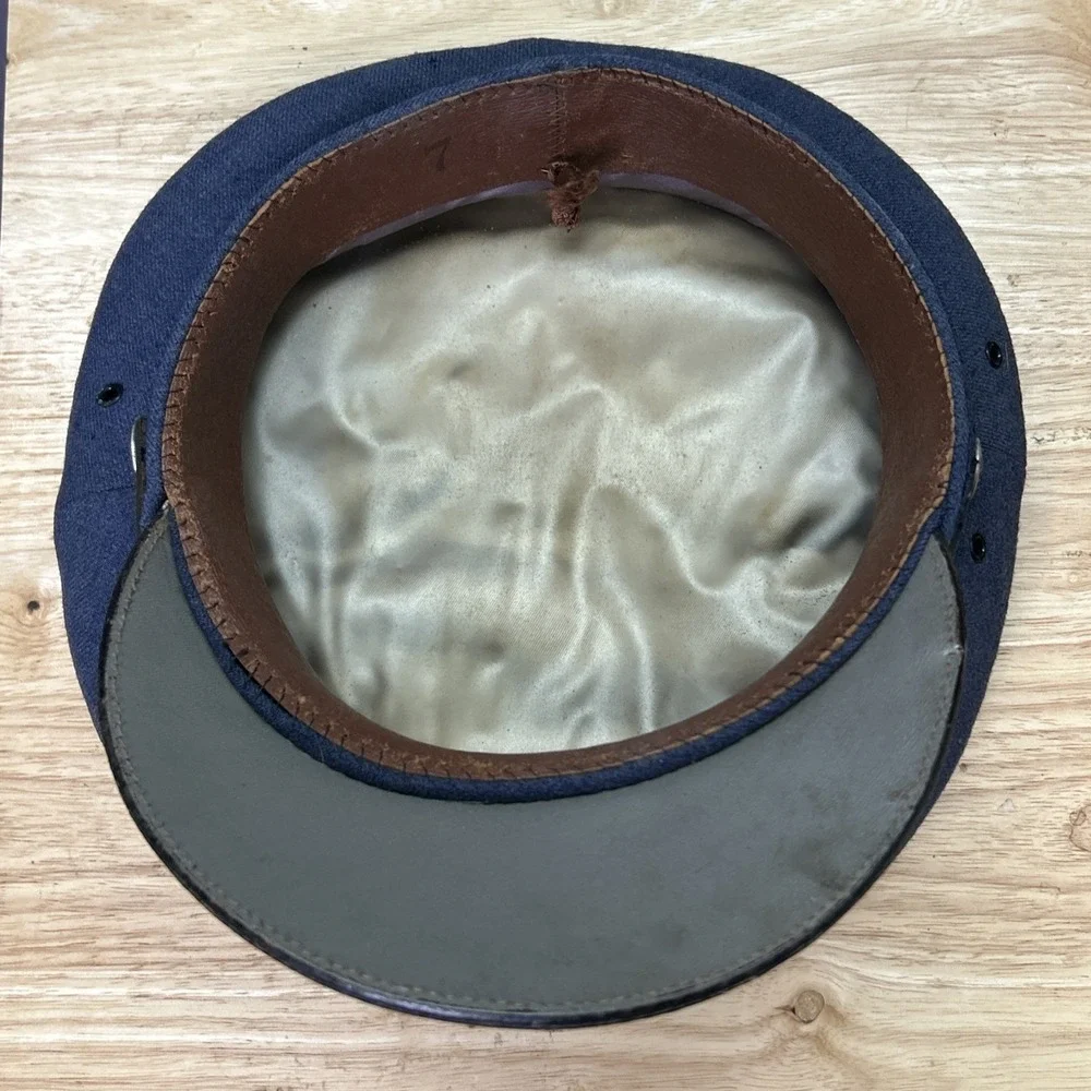 WWII US Army Air Forces Enlisted Visor Cap Hat Original AAF Eagle Insignia